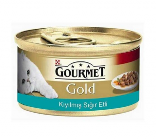 Gourmet Gold Kıyılmış Sığır Etli 85 gr Kedi Maması kullananlar yorumlar